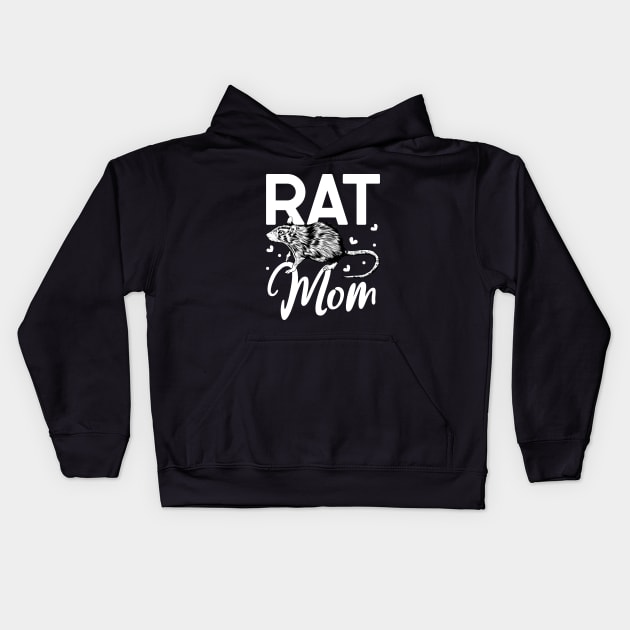 Rat lover - Rat Mom Kids Hoodie by Modern Medieval Design